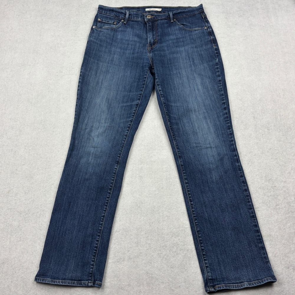 Levis 505 Straight Leg Jeans Womens 31 12M Medium Wash Blue Denim Pants 12